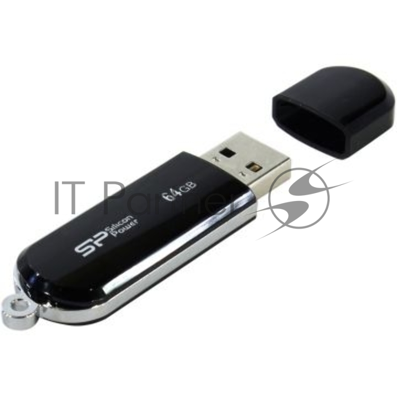 Флеш Диск Silicon Power 64Gb LuxMini 322 SP064GBUF2322V1K USB2.0 черный