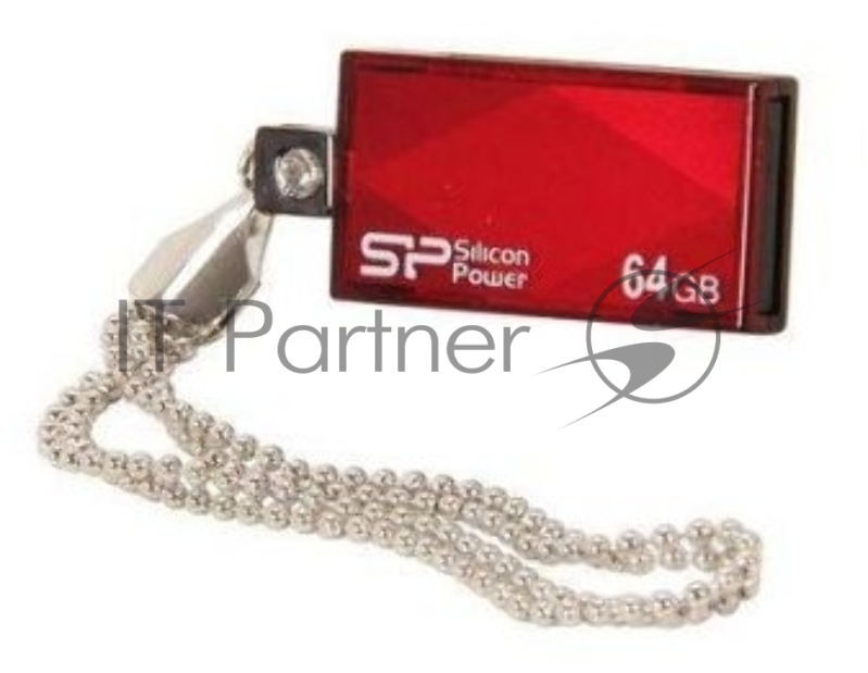 Флеш Диск Silicon Power 64Gb Touch 810 SP064GBUF2810V1R USB2.0 красный