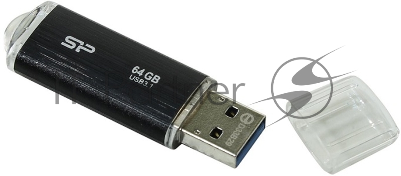 Внешний накопитель 64GB USB Drive <USB 3.0> Silicon Power Blaze B02 Black (SP064GBUF3B02V1K)