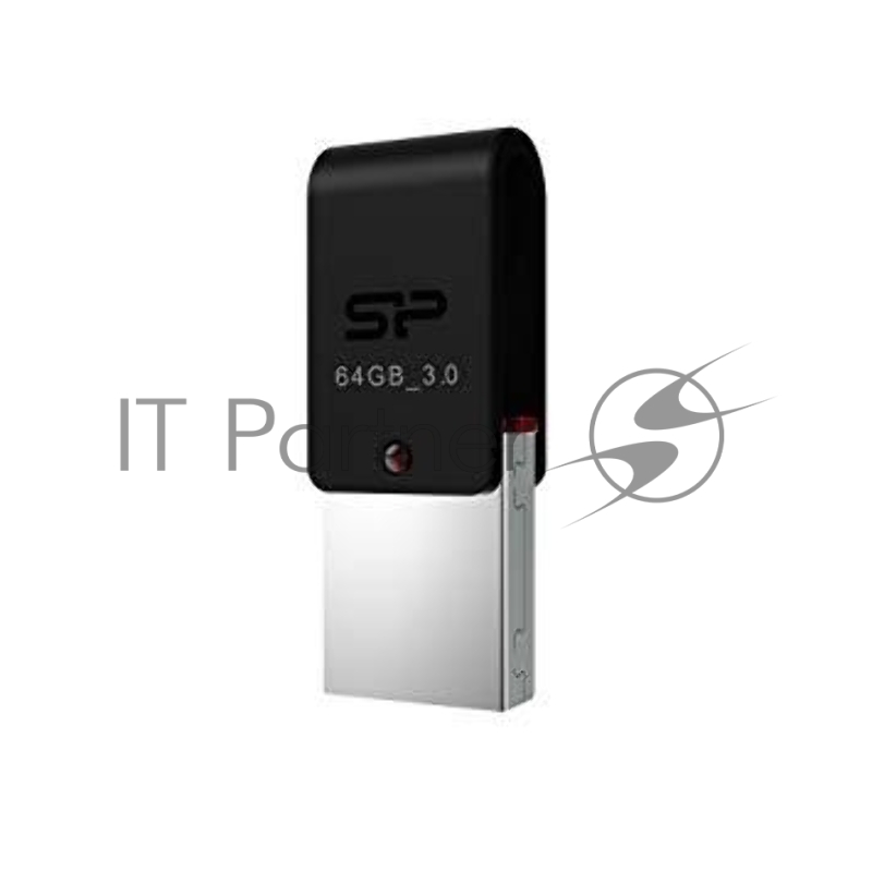 Флеш накопитель 64Gb Silicon Power Mobile X31 OTG, USB 3.0/MicroUSB, Черный