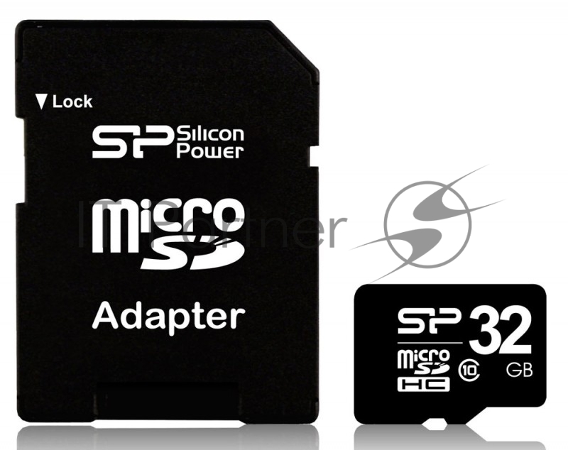 Флеш карта microSD 32Gb Class10 Silicon Power SP032GBSTH010V10