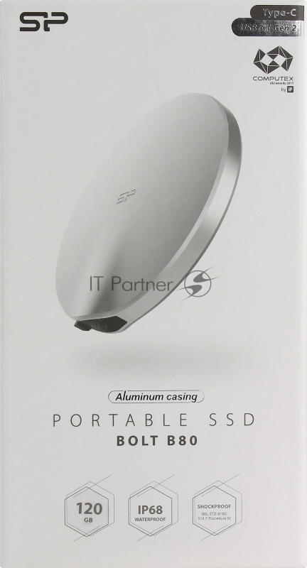 SSD жесткий диск USB3.1 120GB EXT. B80 SP120GBPSDB80SCS SILICON POWER