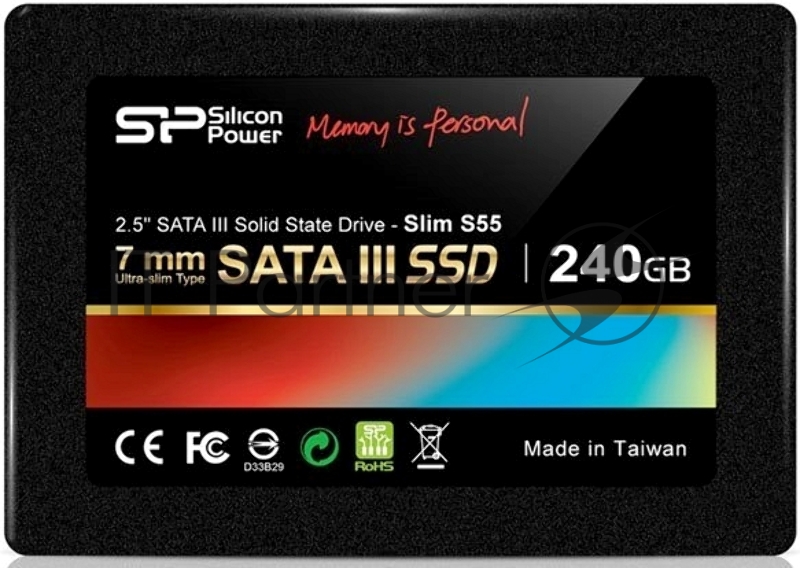 SSD накопитель Silicon Power SATA III 240Gb SP240GBSS3S55S25 Slim S55 2.5