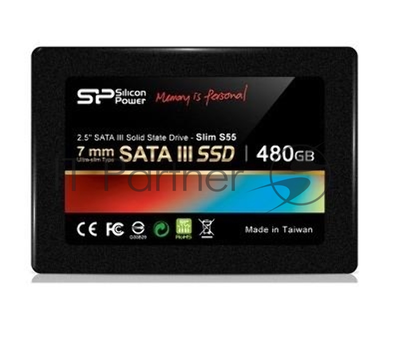 накопитель Silicon Power SSD 480Gb S55 SP480GBSS3S55S25 {SATA3.0, 7mm}