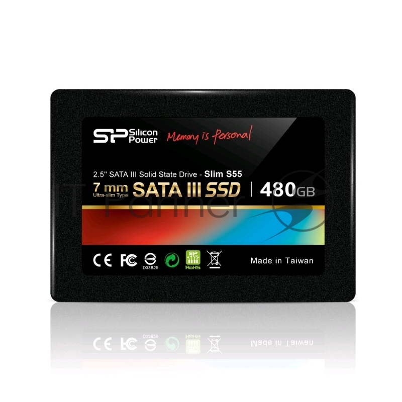 накопитель Silicon Power SSD 480Gb S55 SP480GBSS3S55S25 {SATA3.0, 7mm}