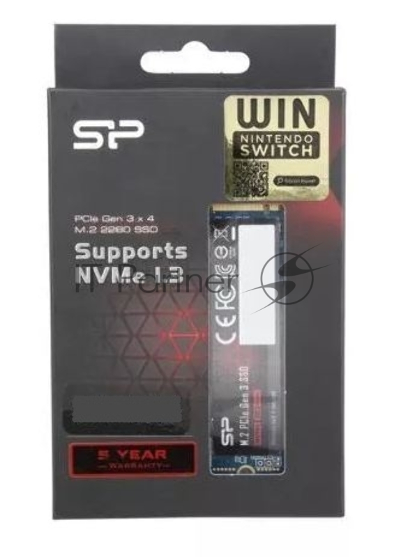 Накопитель SSD M.2 Silicon Power 1.0Tb A60 <SP001TBP34A60M28> (PCI-E 3.0 х4, up to 2200/1600MBs, 250000 IOPs, 3D TLC, NVMe 1.3, 600TBW, 22х80мм)