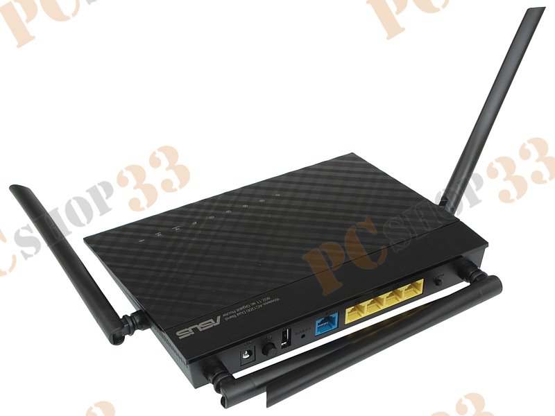 Беспроводной маршрутизатор ASUS RT-AC1200G+ WiFi 867Мбит/сек. + 4 порта LAN 1Гбит/сек. + 1 порт WAN 1Гбит/сек. + 1 порт USB2.0