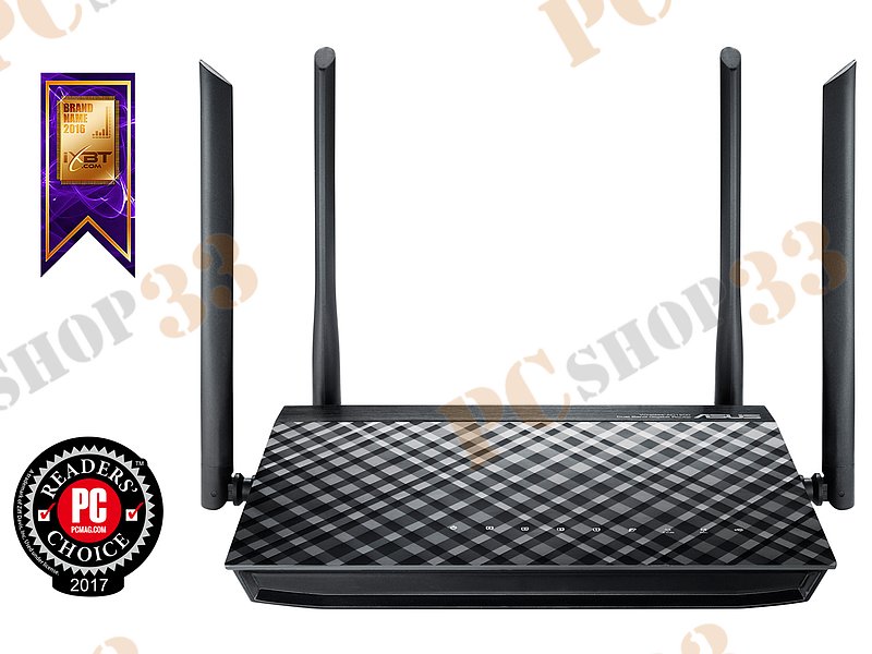 Беспроводной маршрутизатор ASUS RT-AC1200G+ WiFi 867Мбит/сек. + 4 порта LAN 1Гбит/сек. + 1 порт WAN 1Гбит/сек. + 1 порт USB2.0