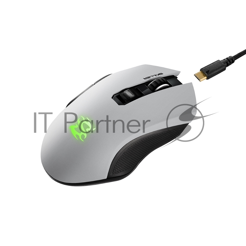 Игровая беспроводная Sharkoon Skiller SGM3 белая мышь (USB/2.4 Ггц, 7 кнопок, OMRON, 6000 dpi, RGB подсветка, 930 мАч)