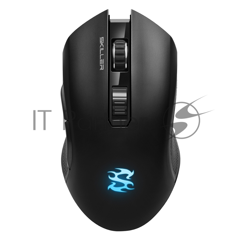 Игровая беспроводная мышь Sharkoon Skiller SGM3 чёрная (USB/2.4 Ггц, 7 кнопок, OMRON, 6000 dpi, RGB подсветка, 930 мАч)