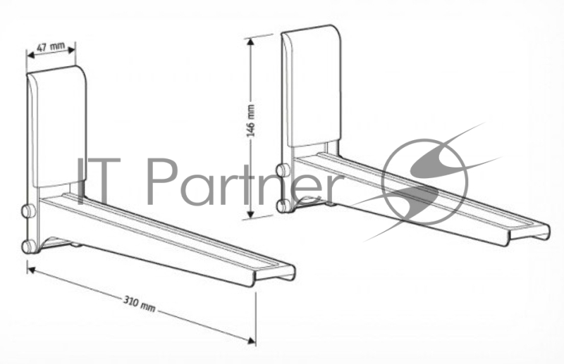 Кронштейн для СВЧ Holder MWS-2005 серебристый макс.40кг настенный фиксированный