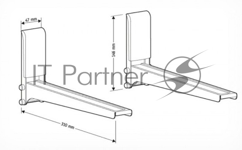 Кронштейн для СВЧ Holder MWS-2005 белый макс.40кг настенный фиксированный