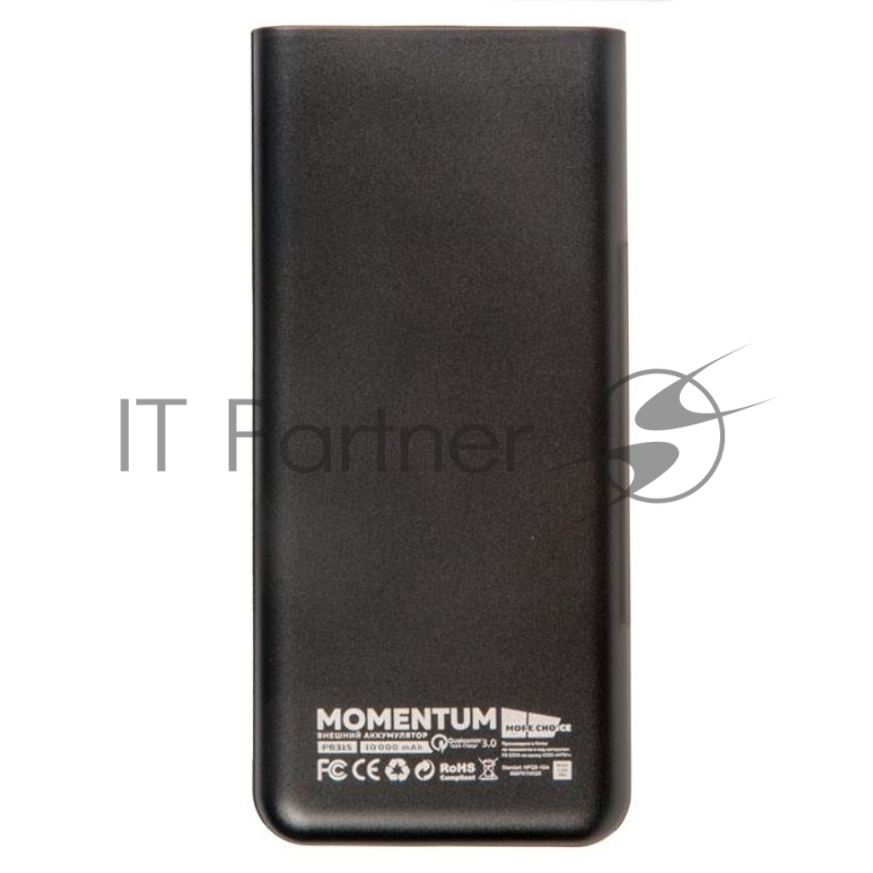 Внешний аккумулятор 10000mAh Smart 3USB 3A PD 18W+QC3.0 быстрая зарядка More choice PB31S (Black)