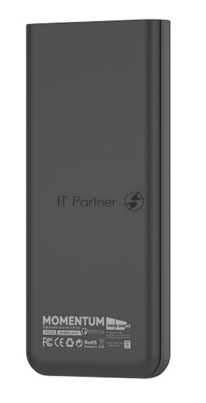 Внешний аккумулятор 10000mAh Smart 3USB 3A PD 18W+QC3.0 быстрая зарядка More choice PB31S (Black)