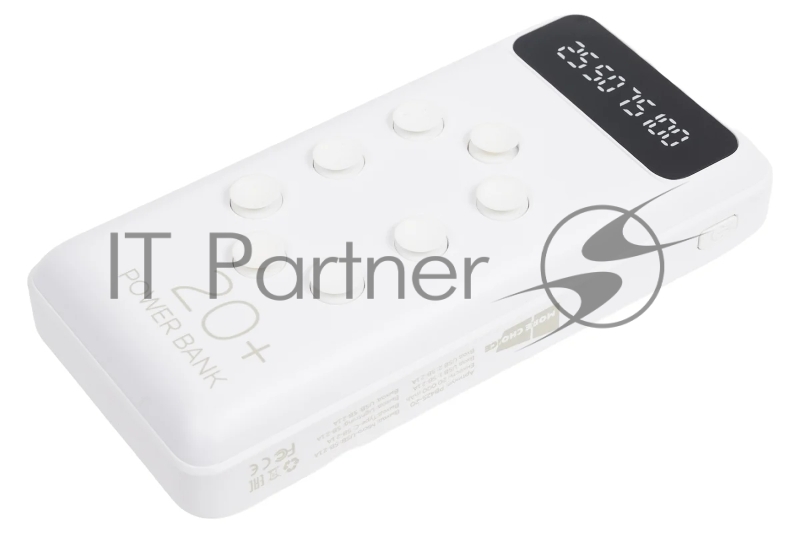 Внешний аккумулятор 20000mAh Smart 2USB 2.1A More choice PB42S-20 (White)