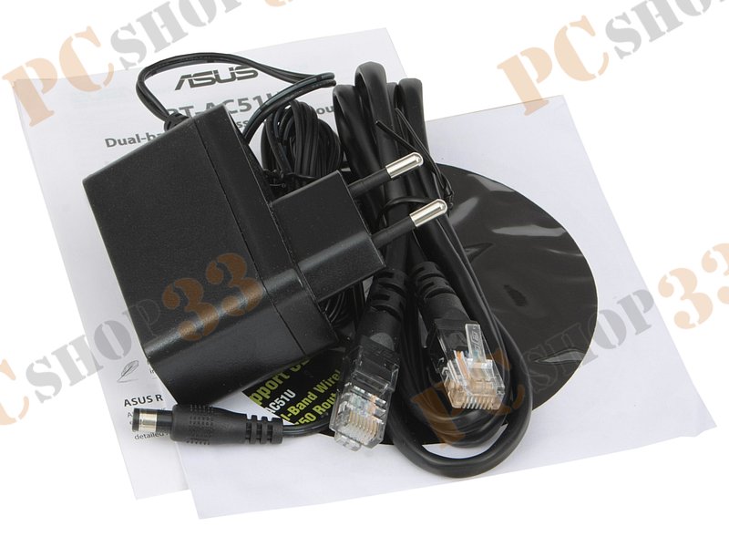 Беспроводной маршрутизатор ASUS RT-AC51U WiFi 433Мбит/сек. + 4 порта LAN 100Мбит/сек. + 1 порт WAN 100Мбит/сек. + 1 порт USB2.0