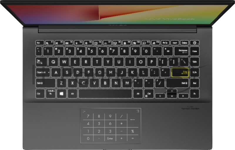 Ноутбук ASUS S433EA-EB1015T +bag 14(1920x1080 (матовый) IPS)/Intel Core i5 1135G7(2.4Ghz)/8192Mb/256PCISS Iris Xe Graphics/Cam/BT/WiFi/war 1y/1.4kg/Indie Black/W10 + Support NumberPad