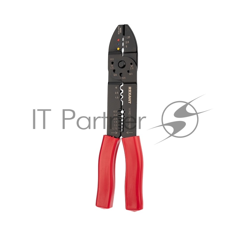 Кримпер REXANT HT-204 для обжима наконечников и зачистки проводов