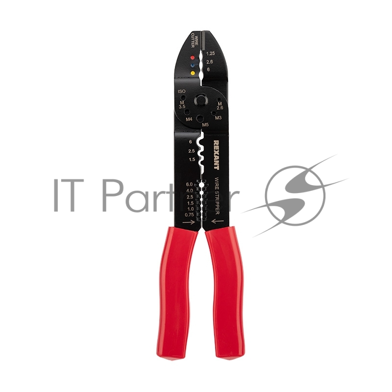 Кримпер REXANT HT-204 для обжима наконечников и зачистки проводов