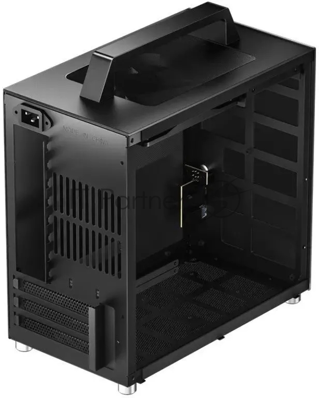 Корпус JONSBO T8 PLUS Black без БП, боковые панели из закаленного стекла, mini-ITX, черный