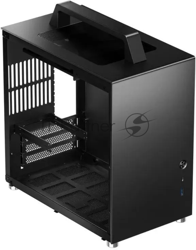 Корпус JONSBO T8 PLUS Black без БП, боковые панели из закаленного стекла, mini-ITX, черный