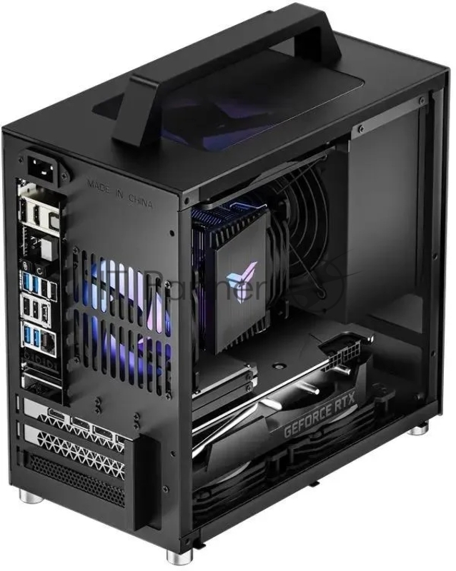 Корпус JONSBO T8 PLUS Black без БП, боковые панели из закаленного стекла, mini-ITX, черный