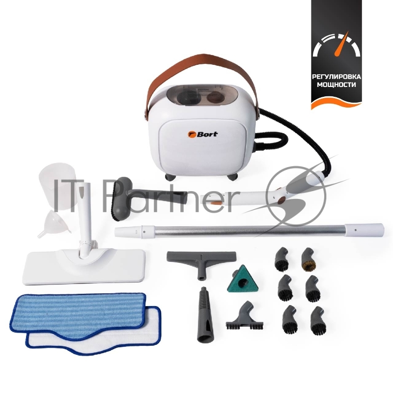 Пароочиститель Bort BDR-3000-RR (93722425)Мощность 1650 Вт Макс давление 4 бар Постоянная подача пара 45 г/мин Температура пара 143 °С Емкость бачка 1200 мл Время нагревания 480 с Время непрерывной работы 45 мин Регулировка мощности пара Длина шланга