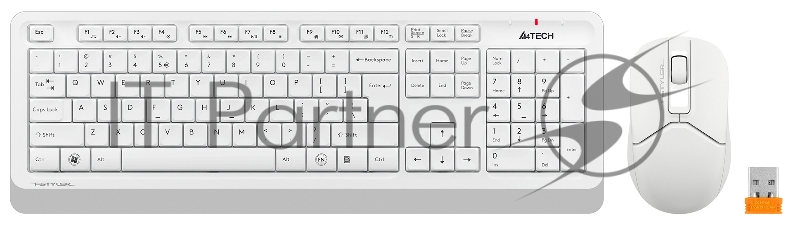 Клавиатура + мышь A4Tech Fstyler FG1012 клав:белый мышь:белый USB беспроводная Multimedia