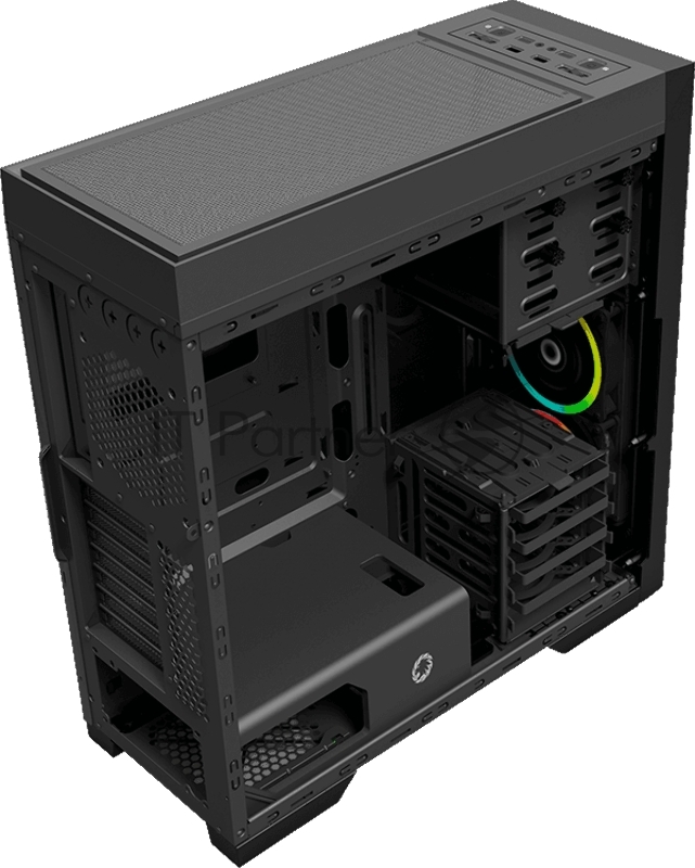 GameMax Корпус TiTan Silent без БП (Midi Tower, ATX, 2*USB2.02*USB3.0, вент 3*120мм, Fan cont.)