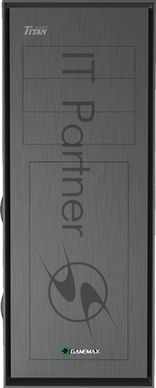GameMax Корпус TiTan Silent без БП (Midi Tower, ATX, 2*USB2.02*USB3.0, вент 3*120мм, Fan cont.)