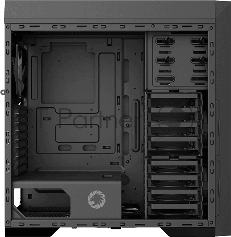 GameMax Корпус TiTan Silent без БП (Midi Tower, ATX, 2*USB2.02*USB3.0, вент 3*120мм, Fan cont.)