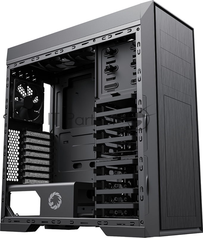 GameMax Корпус TiTan Silent без БП (Midi Tower, ATX, 2*USB2.02*USB3.0, вент 3*120мм, Fan cont.)