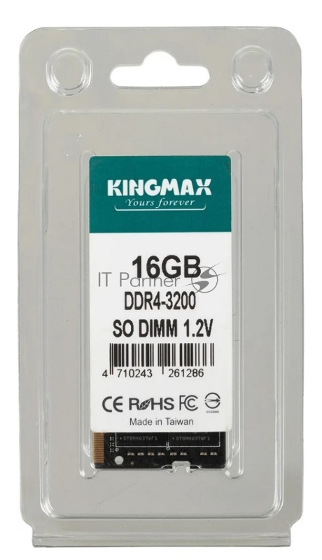 Память DDR4 8Gb 3200MHz Kingmax KM-SD4-3200-16GS RTL CL17 SO-DIMM 260-pin 1.2В dual rank