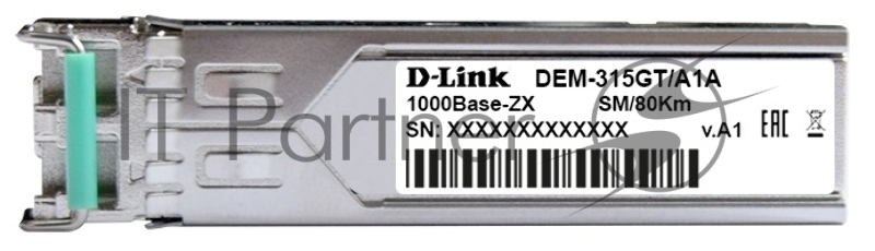 D-Link 315GT/A1A, 1-port mini-GBIC ZX Single-mode Fiber Transceiver (80km, 3.3V)