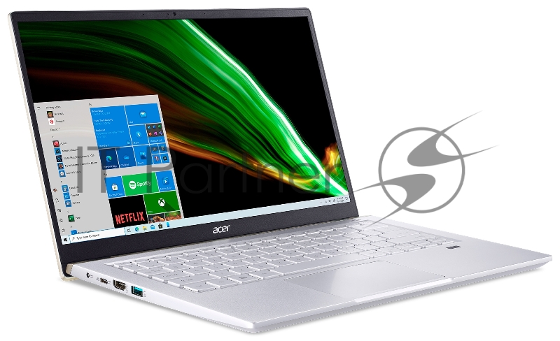 Ультрабук Acer Swift X SFX14-41G-R2EU Ryzen 5 5500U 8Gb SSD512Gb NVIDIA GeForce GTX 1650 4Gb 14 IPS FHD (1920x1080) Windows 11 gold WiFi BT Cam