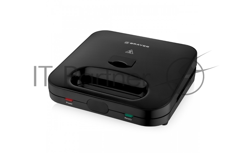 Сэндвичница BRAYER BR2202 3 в 1: сэндв, вафли, гриль, 750 Вт, съем.пласт 22,3*13,1 см, антиприг.пок