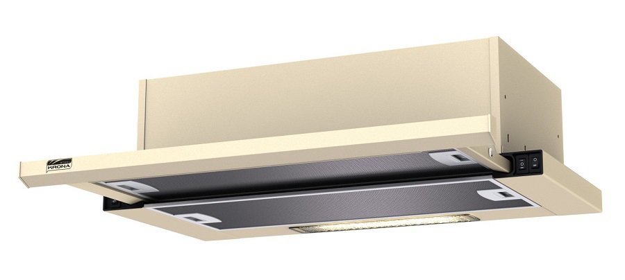Вытяжка KRONA Kamilla slim 600 слоновая кость (2 мотора)