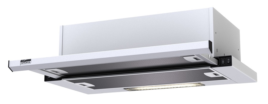 Вытяжка KRONA Kamilla slim 600 белый (1 мотор)