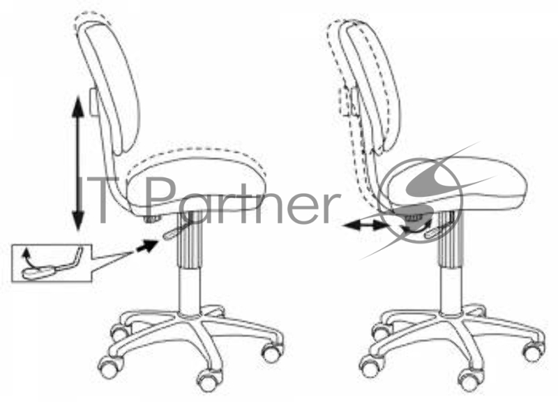 Кресло детское Бюрократ CH-204NX синий космопузики крестовина пластик