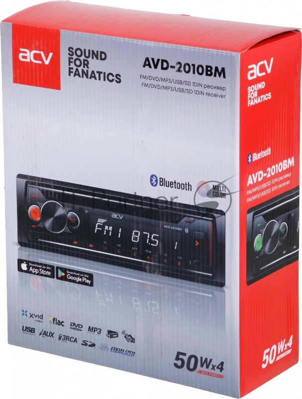 Автомагнитола CD DVD ACV AVD-2010BM 1DIN 4x50Вт