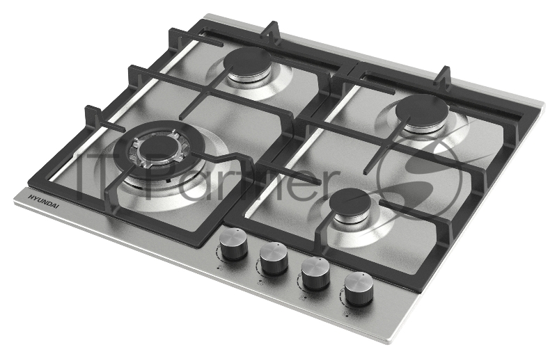 Газовая варочная поверхность Hyundai HHG 6436 IX нержавеющая сталь