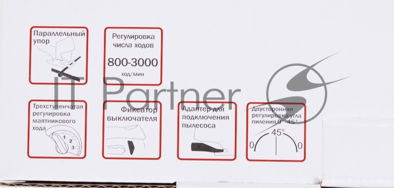 Лобзик Elitech ПЛ 0885МЭ +3пил. 750Вт 3000ходов/мин от электросети (кейс в комплекте)