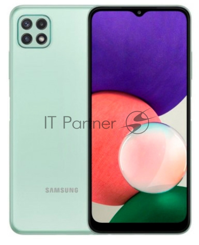 Смартфон Samsung SM-A226B Galaxy A22s 128Gb 4Gb мятный моноблок 3G 4G 6.6 1080x2400 Android 11 48Mpix 802.11 a/b/g/n/ac NFC GPS GSM900/1800 GSM1900 TouchSc