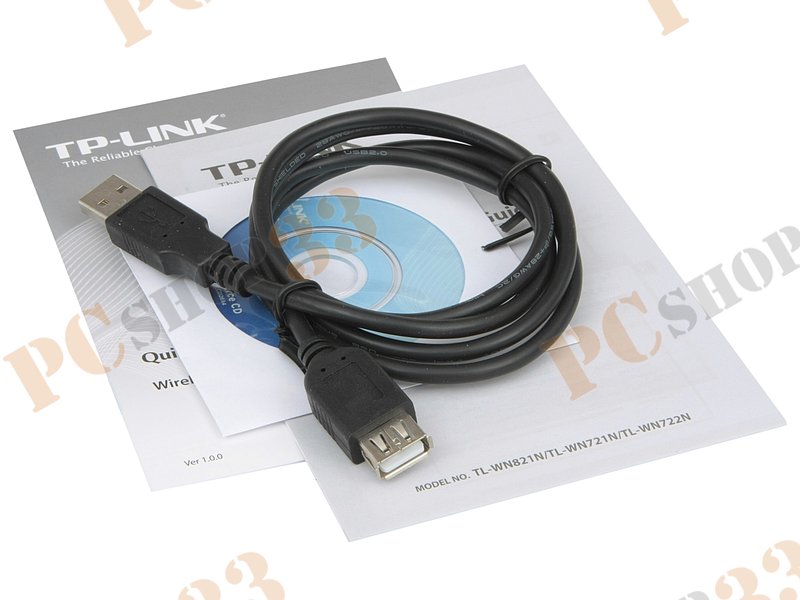 Сет.адаптер Wi-Fi 300Мбит/сек. TP-Link TL-WN821N 802.11b/g/n (USB2.0)