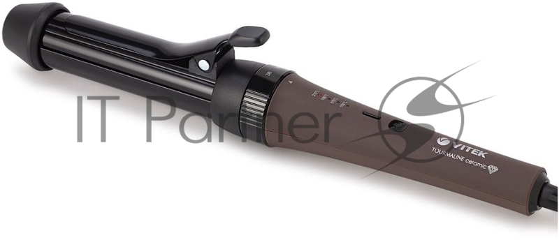 Электрощипцы Vitek VT-2521 (MC) черный/коричневый 1. Максимальная температура нагрева 210 °С 2. Технология PTC Heating 4. Автоматическое отключение 5. Индикация