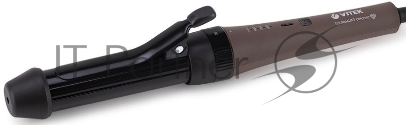 Электрощипцы Vitek VT-2521 (MC) черный/коричневый 1. Максимальная температура нагрева 210 °С 2. Технология PTC Heating 4. Автоматическое отключение 5. Индикация