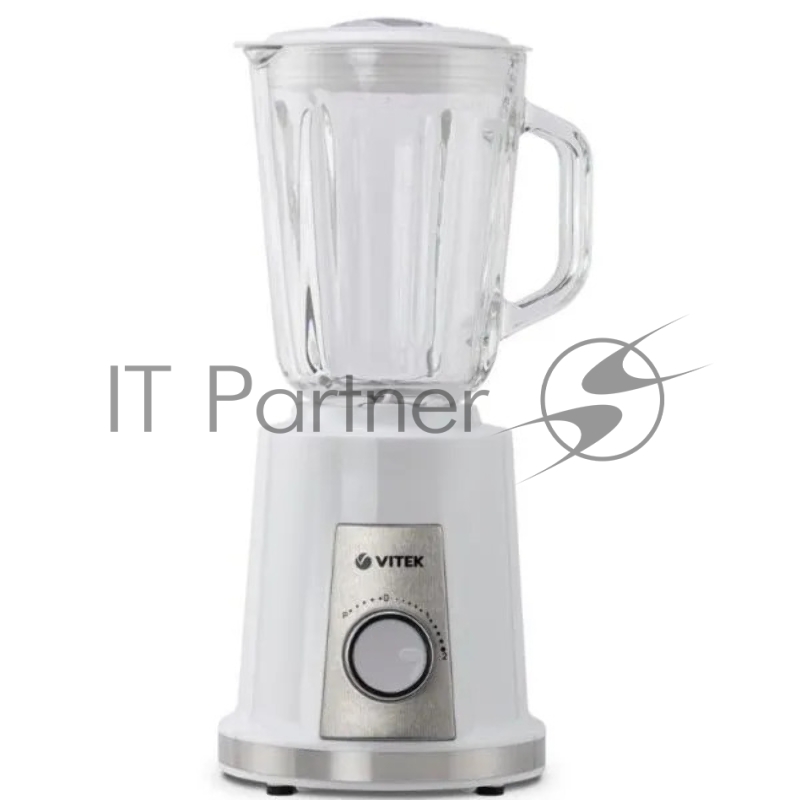 Блендер Vitek VT-8516 (MC) белый/серебро 1. Максимальная мощность 1000 Вт 2. Стеклянный кувшин объемом 1,5 л 3. 2 скоростных режима + режим PULSE