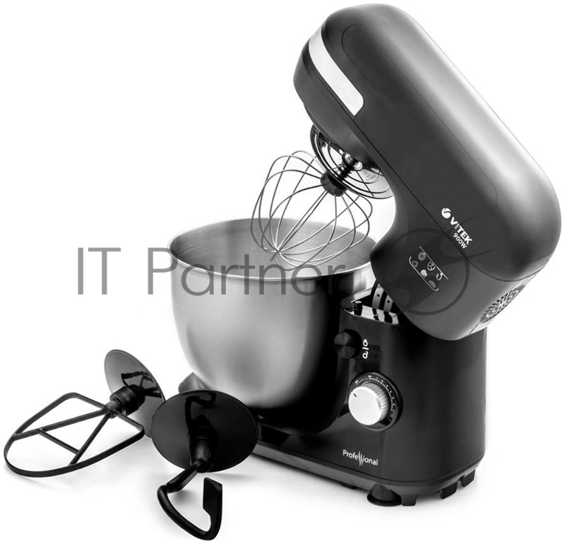 Кухонная машина Vitek VT-1431 (BK) черный 1. Мощность 900 Вт 2. Cтальная чаша вместимостью 5Л 3. Съемные насадки