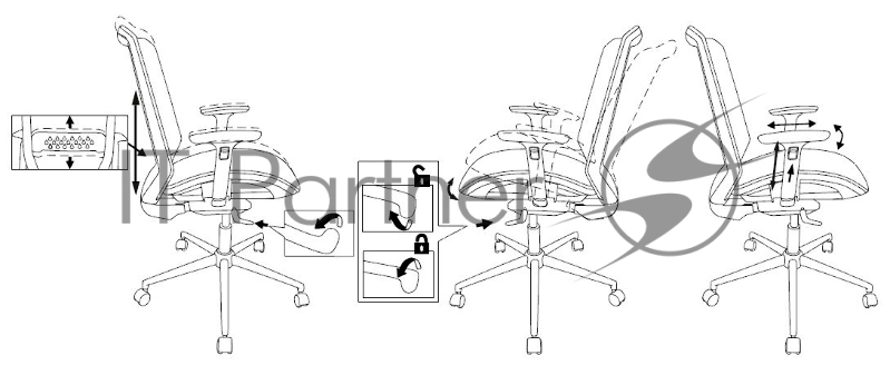 Кресло Бюрократ Sirius черный сетка крестовина металл хром
