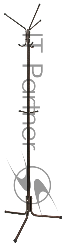 Вешалка напольная Исток ВНП24 медный антик основание крестовина наконечники черный крючки двойные сталь